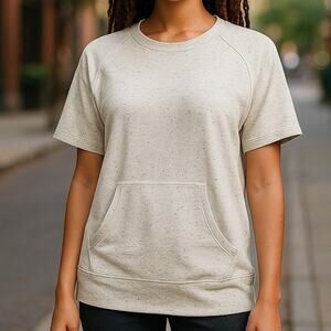 Mono B Speckled Pocket Sweatshirt Tee – Size L